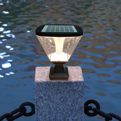 في الهواء الطلق للماء سياج حديقة أدى آخر الأوروبية للطاقة الشمسية عمود عمود بوابة مصباح المورد
