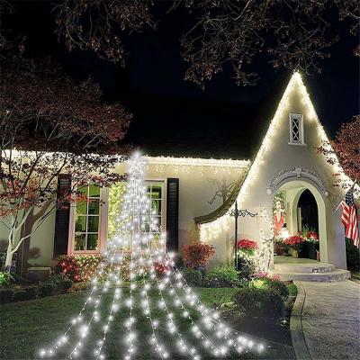 LED شلال الستار جليد سلسلة ضوء حفل زفاف حديقة عيد الميلاد شجرة توبر ستار الجنية الخفيفة